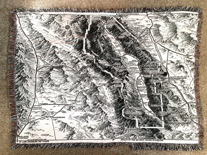 Death Valley, CA Map Blanket