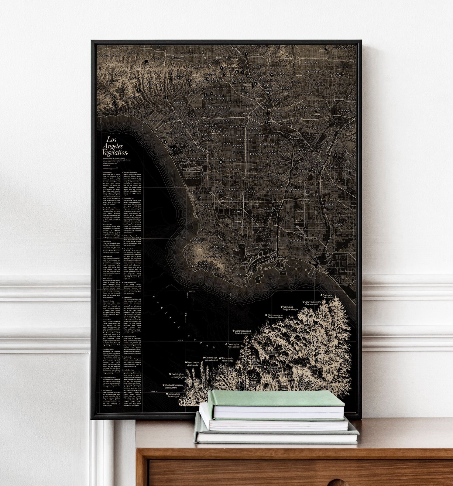 Los Angeles Vegetation Map Print — photo 1