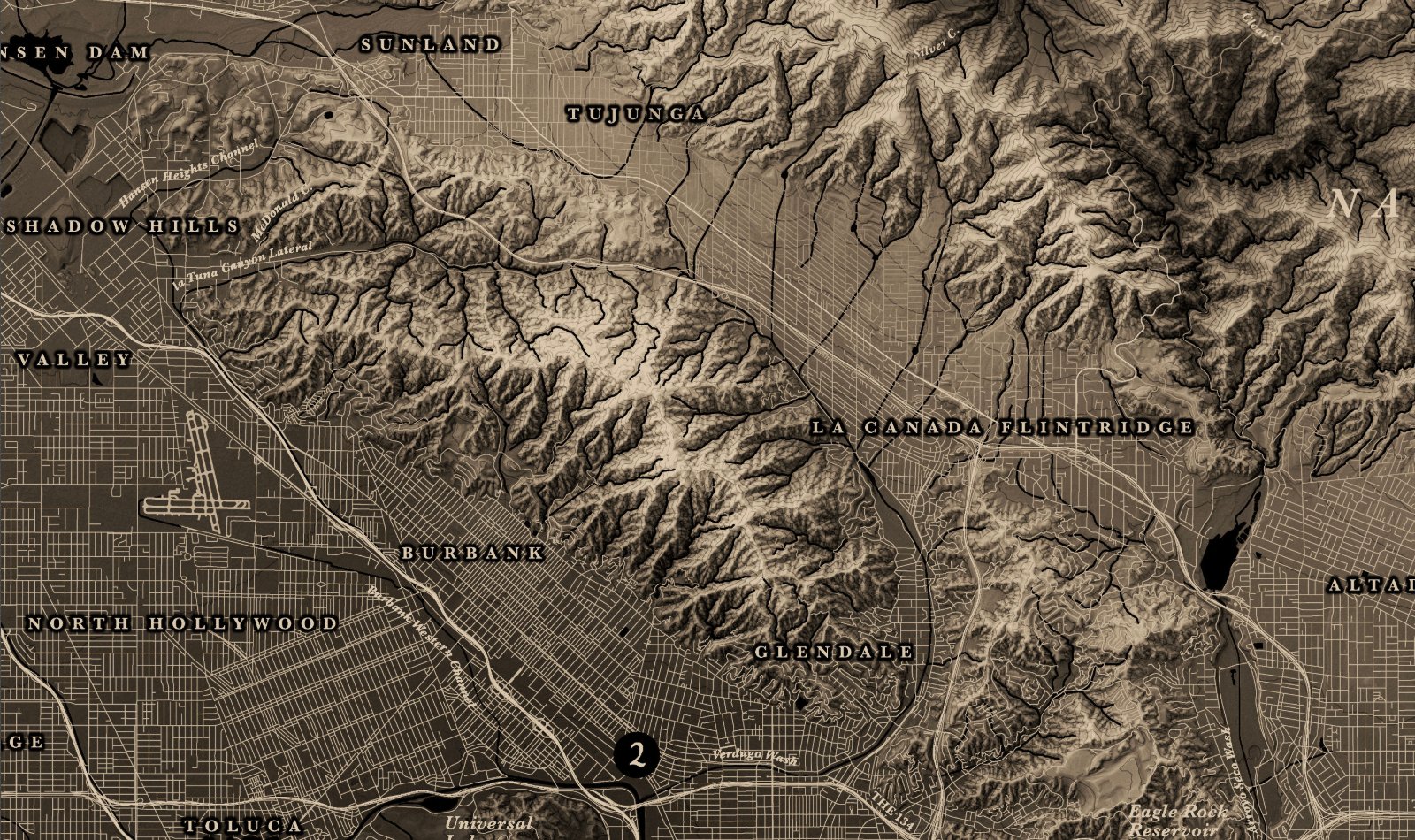 Los Angeles Vegetation Map Print — photo 7