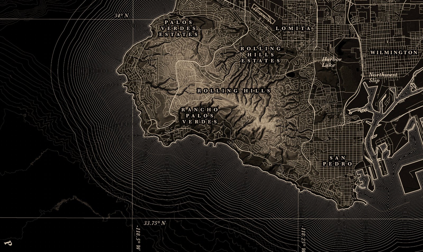 Los Angeles Vegetation Map Print — photo 10