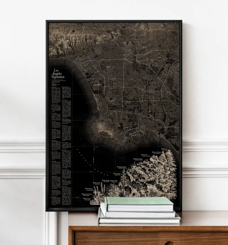 Los Angeles Vegetation Map Print