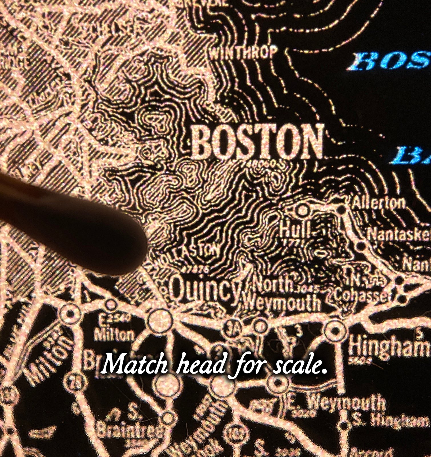 Backlit Map of Massachusetts, Connecticut & Rhode Island — photo 2
