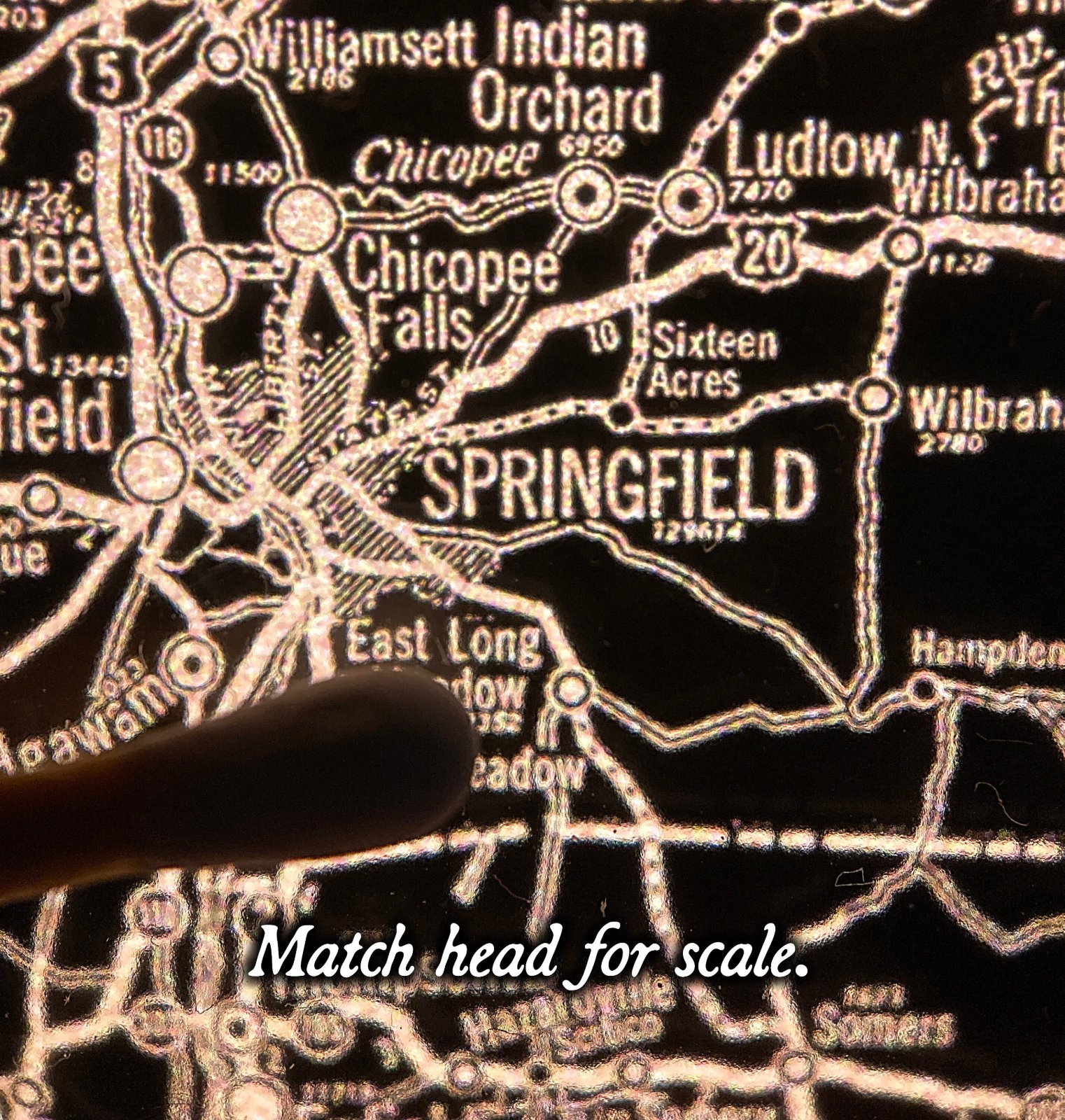 Backlit Map of Massachusetts, Connecticut & Rhode Island — photo 6