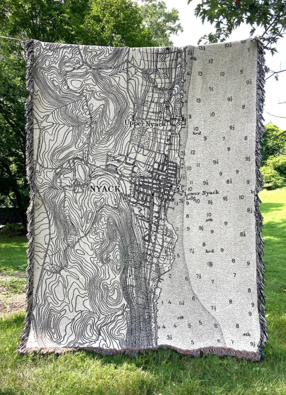 Nyack, New York Map Blanket