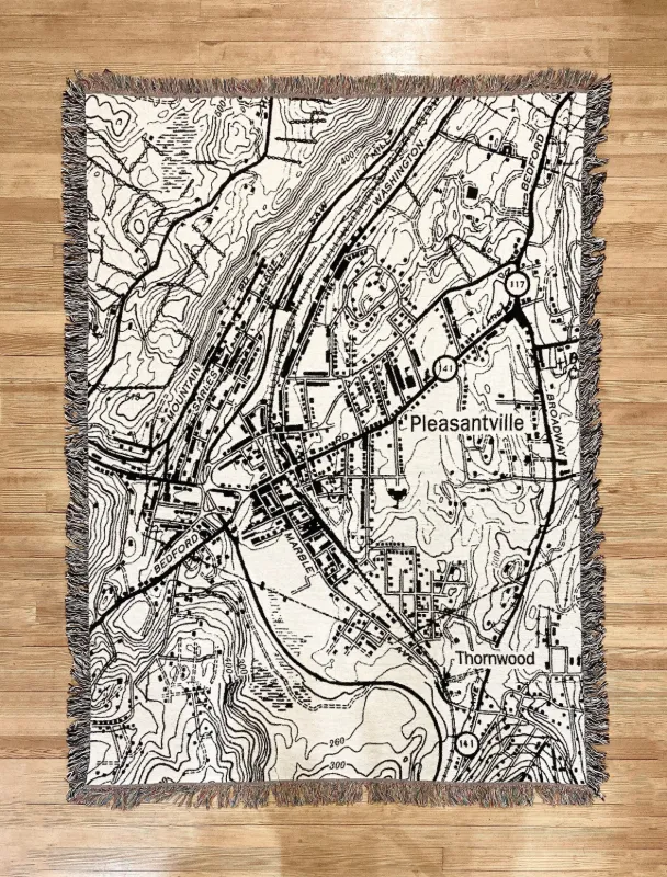 Pleasantville, New York Map Blanket