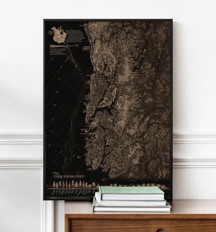 Tongass National Forest Map Print