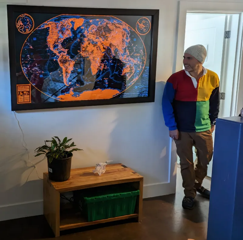 Backlit World Map: 2022 Physical Atlas Plate
