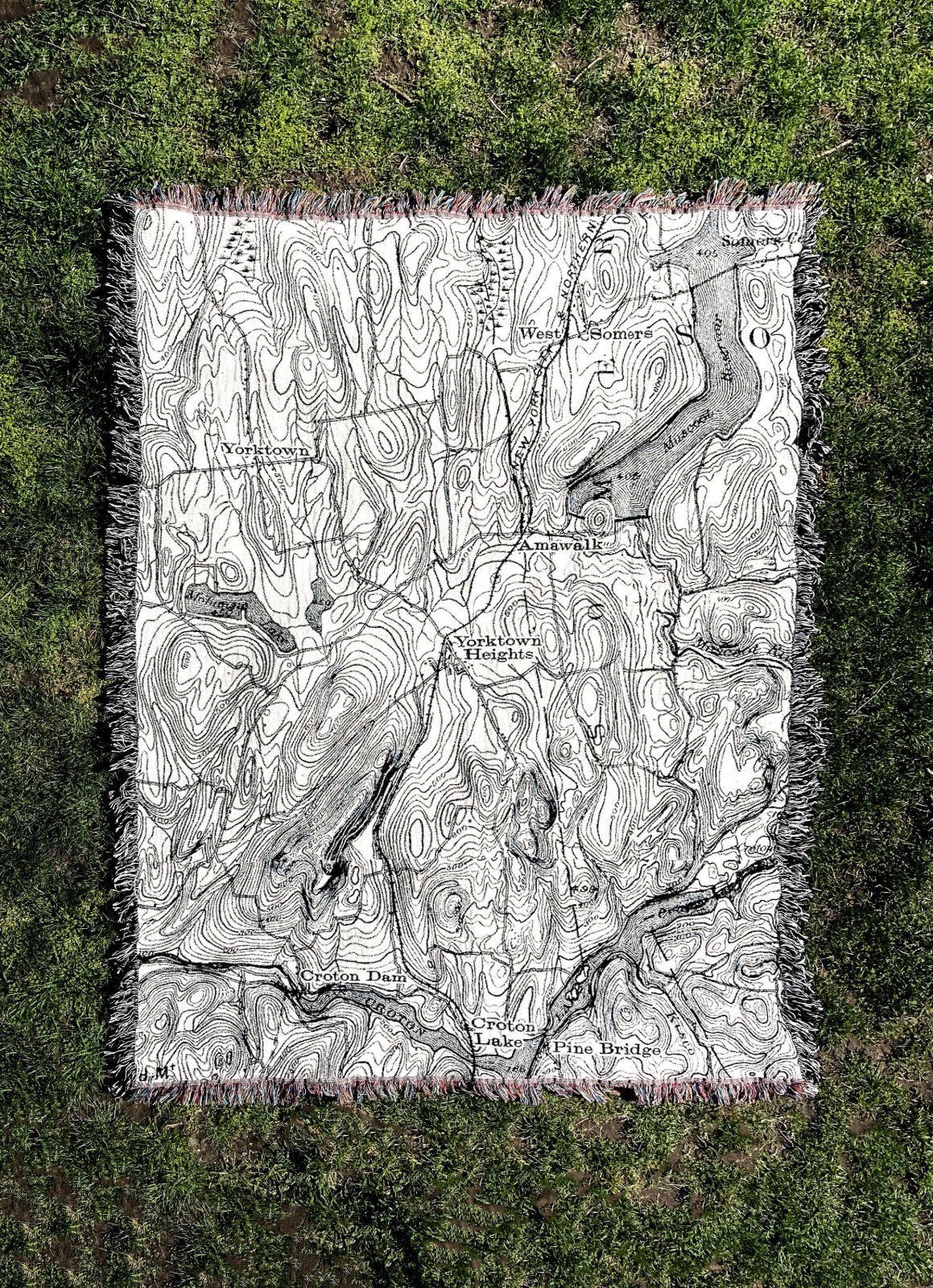 Yorktown Heights, NY Map Blanket ca. 1890, photo 2 of 10