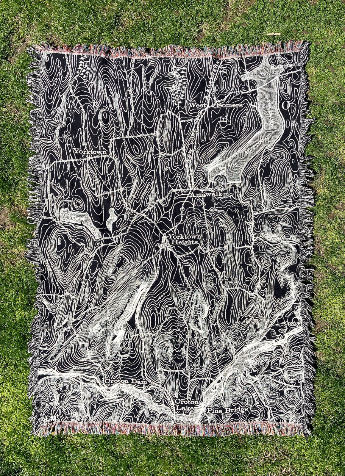 Yorktown Heights, NY Map Blanket ca. 1890, photo 3 of 10